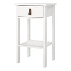 Audrey 1 Drawer Bedside Table-White - FurniComp