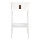 Audrey 1 Drawer Bedside Table-White - FurniComp