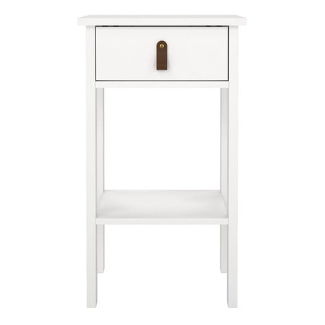 Audrey 1 Drawer Bedside Table-White - FurniComp