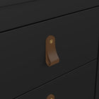 Audrey 2 Drawer Bedside Table-Black - FurniComp
