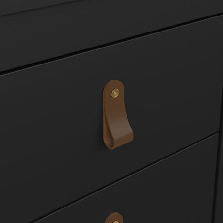 Audrey 2 Drawer Bedside Table-Black - FurniComp