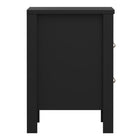 Audrey 2 Drawer Bedside Table-Black - FurniComp
