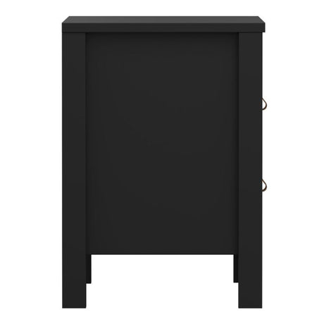 Audrey 2 Drawer Bedside Table-Black - FurniComp