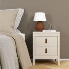 Audrey 2 Drawer Bedside Table-Cashmere - FurniComp