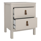 Audrey 2 Drawer Bedside Table-Cashmere - FurniComp