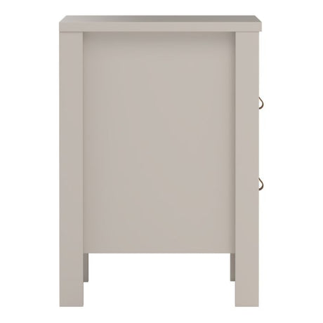 Audrey 2 Drawer Bedside Table-Cashmere - FurniComp
