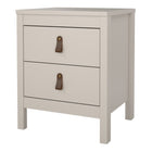 Audrey 2 Drawer Bedside Table-Cashmere - FurniComp