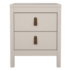 Audrey 2 Drawer Bedside Table-Cashmere - FurniComp