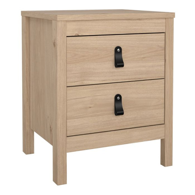 Audrey 2 Drawer Bedside Table-Jackson Hickory Oak - FurniComp