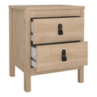 Audrey 2 Drawer Bedside Table-Jackson Hickory Oak - FurniComp