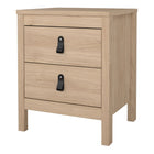Audrey 2 Drawer Bedside Table-Jackson Hickory Oak - FurniComp