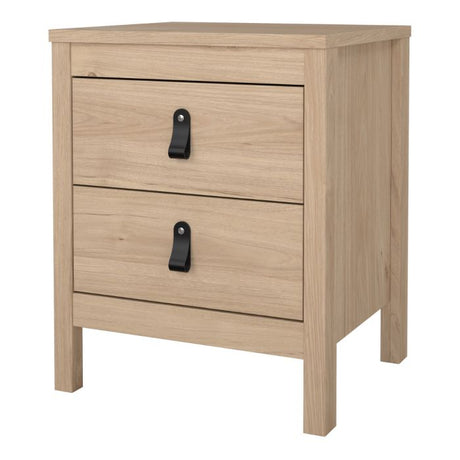 Audrey 2 Drawer Bedside Table-Jackson Hickory Oak - FurniComp