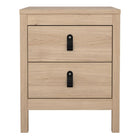 Audrey 2 Drawer Bedside Table-Jackson Hickory Oak - FurniComp