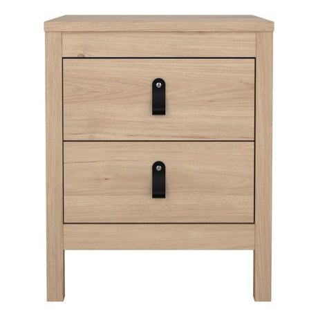 Audrey 2 Drawer Bedside Table-Jackson Hickory Oak - FurniComp