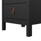 Audrey 3 Drawer Bedside Table-Black - FurniComp
