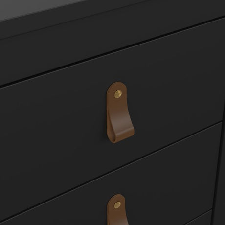 Audrey 3 Drawer Bedside Table-Black - FurniComp