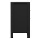Audrey 3 Drawer Bedside Table-Black - FurniComp