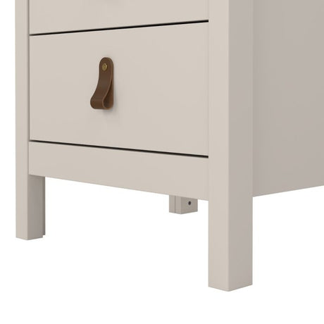 Audrey 3 Drawer Bedside Table-Cashmere - FurniComp