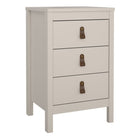 Audrey 3 Drawer Bedside Table-Cashmere - FurniComp