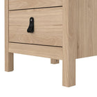 Audrey 3 Drawer Bedside Table-Jackson Hickory Oak - FurniComp