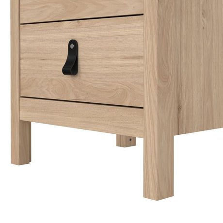 Audrey 3 Drawer Bedside Table-Jackson Hickory Oak - FurniComp