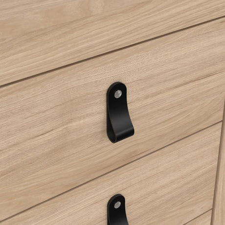 Audrey 3 Drawer Bedside Table-Jackson Hickory Oak - FurniComp