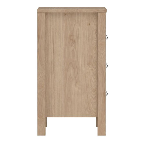 Audrey 3 Drawer Bedside Table-Jackson Hickory Oak - FurniComp