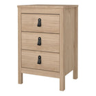 Audrey 3 Drawer Bedside Table-Jackson Hickory Oak - FurniComp