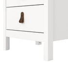 Audrey 3 Drawer Bedside Table-White - FurniComp