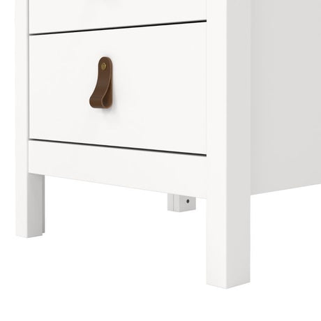 Audrey 3 Drawer Bedside Table-White - FurniComp