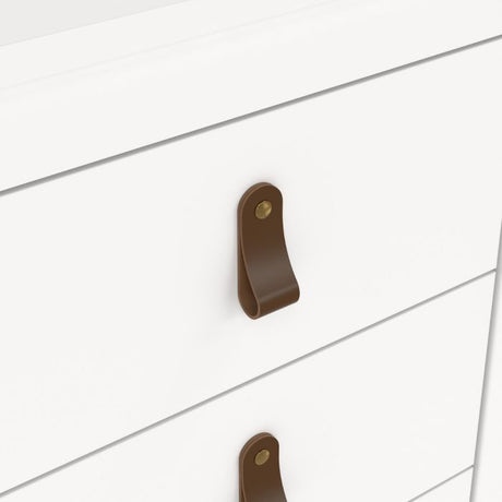 Audrey 3 Drawer Bedside Table-White - FurniComp