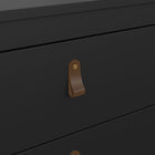 Audrey 80cm 3 Drawer Chest of Drawers - Black - FurniComp
