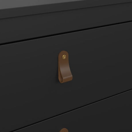 Audrey 80cm 3 Drawer Chest of Drawers - Black - FurniComp
