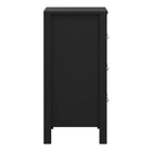 Audrey 80cm 3 Drawer Chest of Drawers - Black - FurniComp