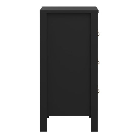 Audrey 80cm 3 Drawer Chest of Drawers - Black - FurniComp