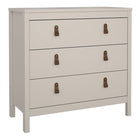 Audrey 80cm 3 Drawer Chest of Drawers - Cashmere - FurniComp
