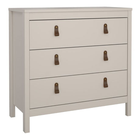 Audrey 80cm 3 Drawer Chest of Drawers - Cashmere - FurniComp