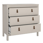 Audrey 80cm 3 Drawer Chest of Drawers - Cashmere - FurniComp