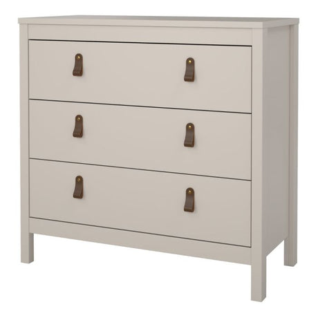 Audrey 80cm 3 Drawer Chest of Drawers - Cashmere - FurniComp