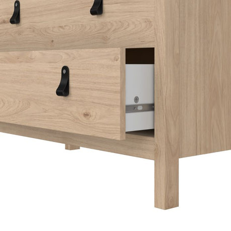Audrey 80cm 3 Drawer Chest of Drawers - Jackson Hickory Oak - FurniComp