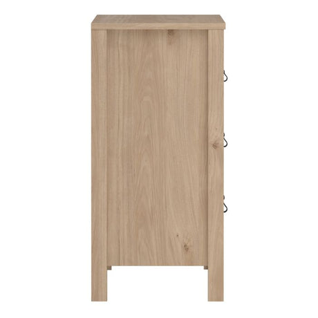 Audrey 80cm 3 Drawer Chest of Drawers - Jackson Hickory Oak - FurniComp