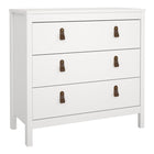 Audrey 80cm 3 Drawer Chest of Drawers - White - FurniComp