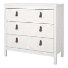 Audrey 80cm 3 Drawer Chest of Drawers - White - FurniComp