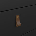 Audrey 80cm 5 Drawer Chest of Drawer-Black - FurniComp