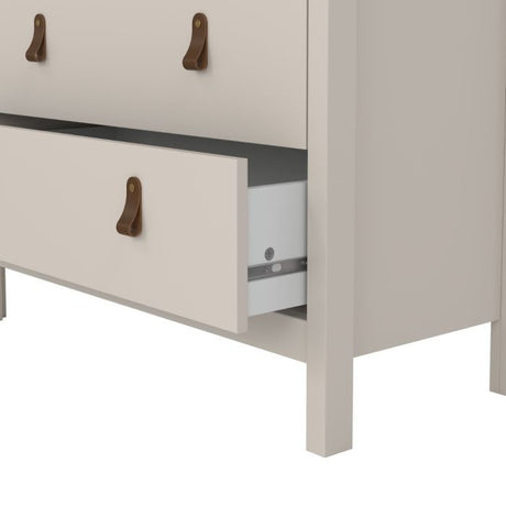 Audrey 80cm 5 Drawer Chest of Drawer-Cashmere - FurniComp