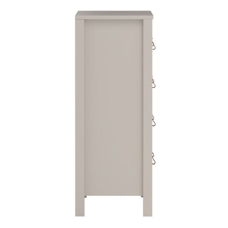 Audrey 80cm 5 Drawer Chest of Drawer-Cashmere - FurniComp