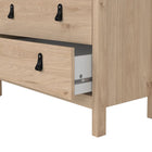 Audrey 80cm 5 Drawer Chest of Drawer-Jackson Hickory Oak - FurniComp