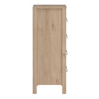 Audrey 80cm 5 Drawer Chest of Drawer-Jackson Hickory Oak - FurniComp