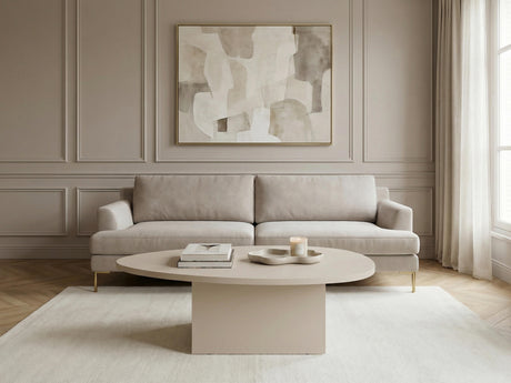 Aurora Oval Coffee Table- Cashmere - FurniComp