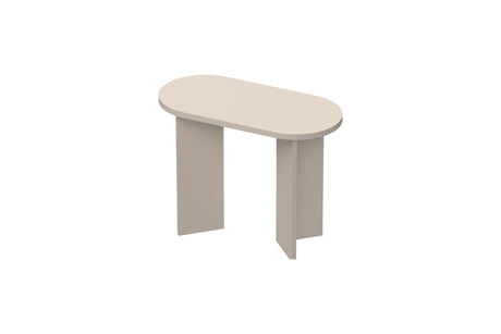 Aurora Oval Side Table- Cashmere - FurniComp